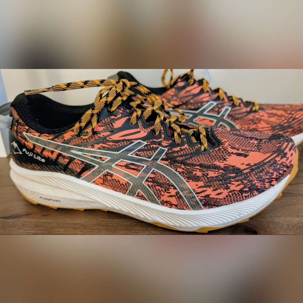 ASICS Vibrant Orange and Black Sneakers